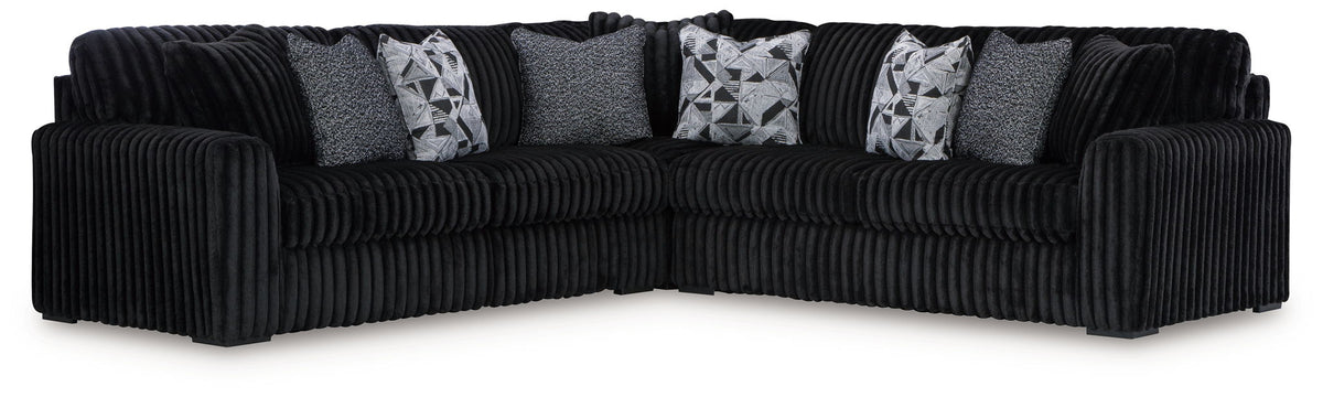 Midnight-Madness - 4 Piece Sectional Set