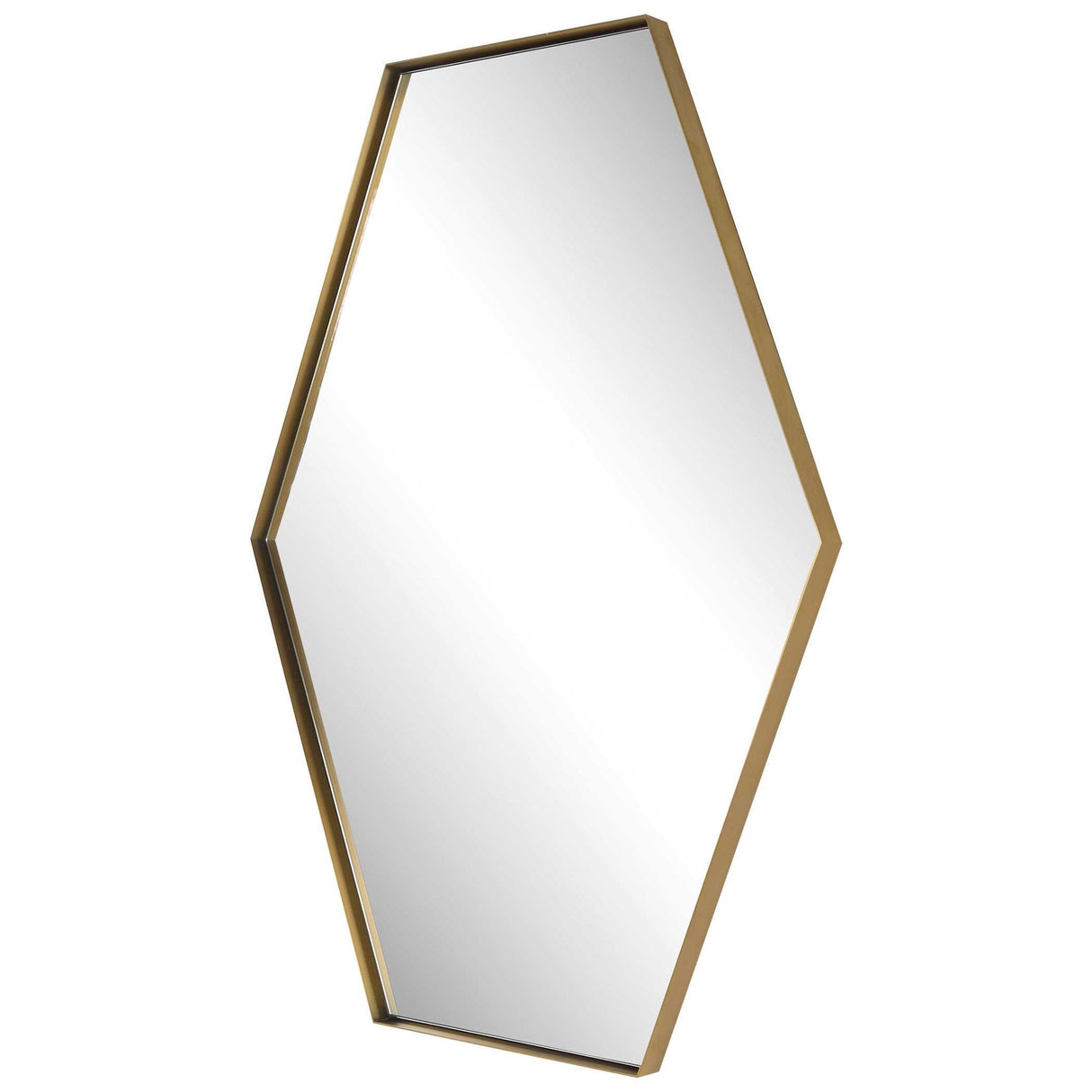 Ankara - Brass Hexagon Mirror