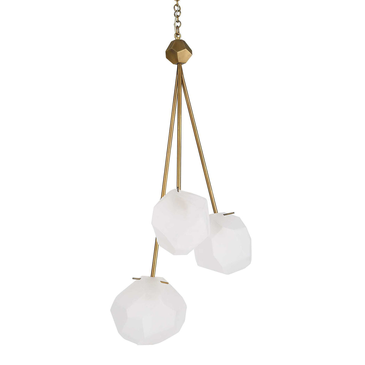 Geodesic - 3 Light Pendant - White