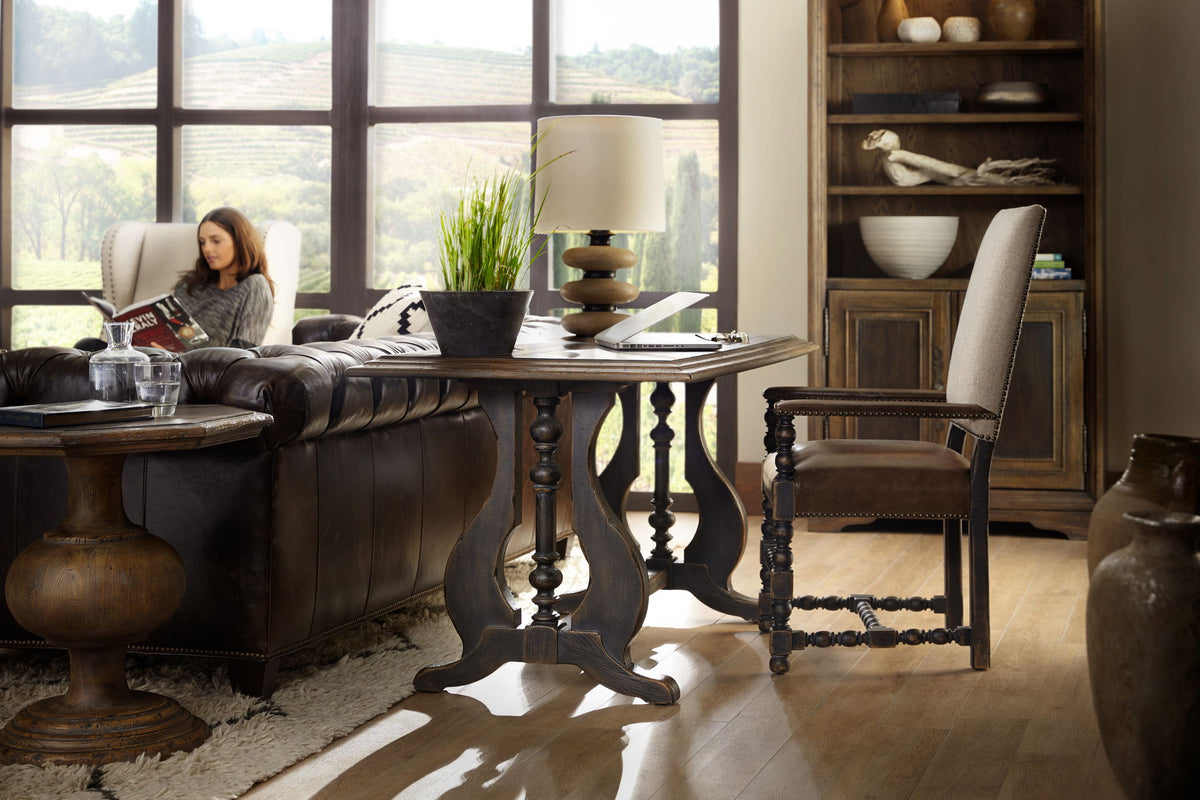Hill Country - Comfort Upholstered Arm Chair (Set of 2) - Light Brown / Dark Brown