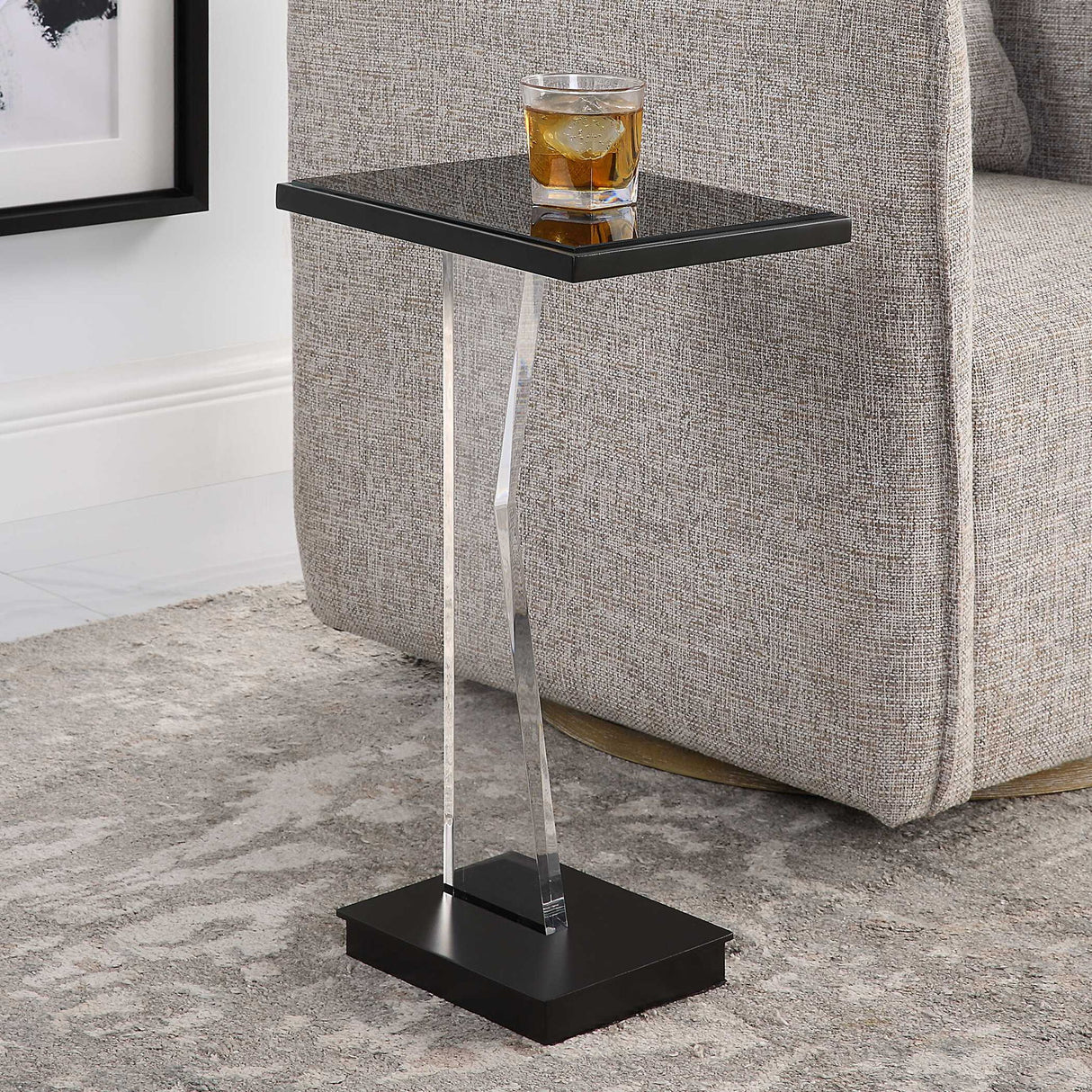 Angle - Contemporary Accent Table - Black