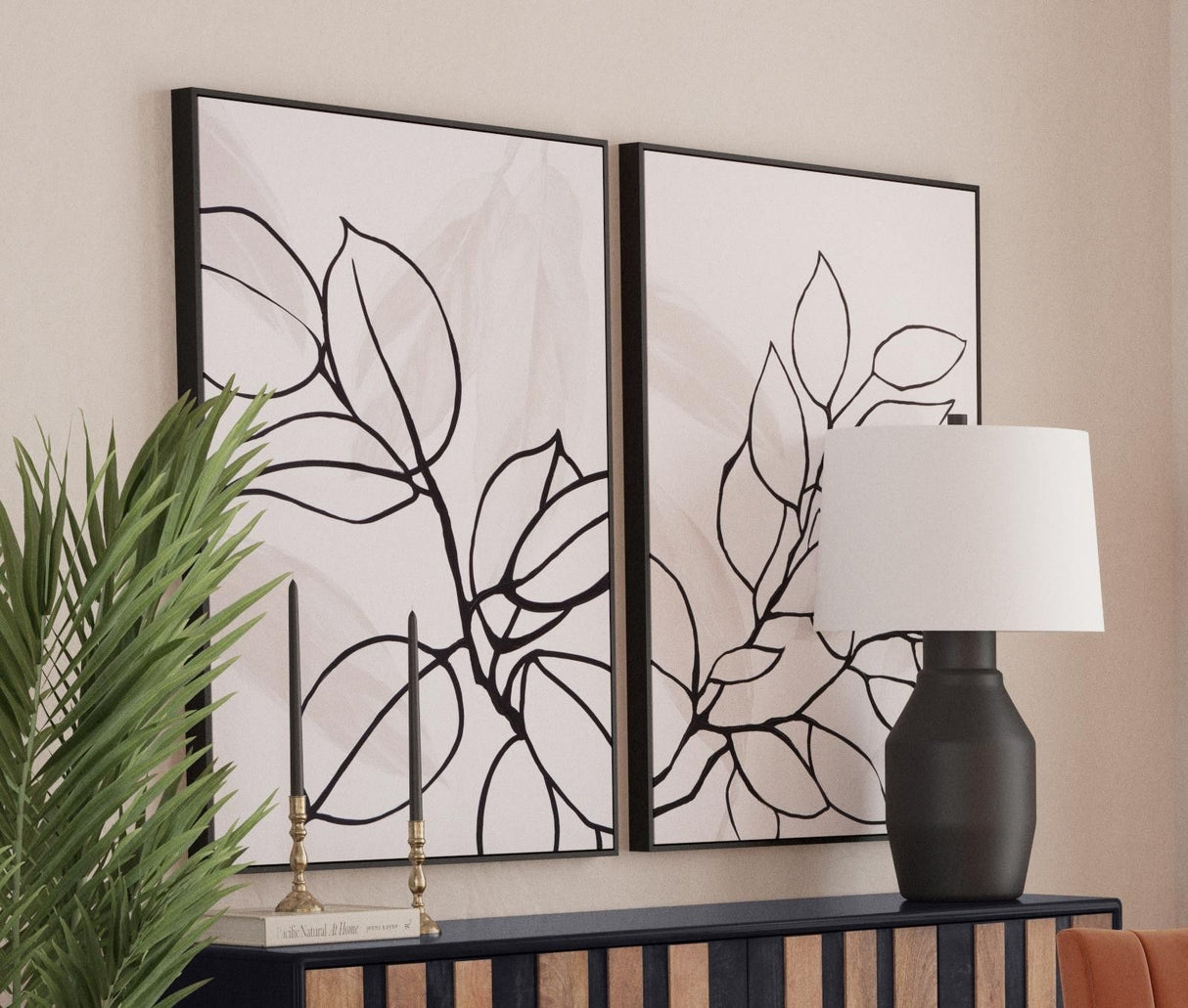 Harmony II Canvas Art - White / Black