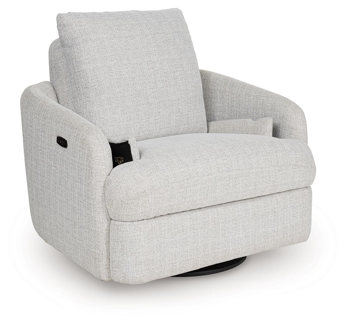 Alainmont Next-Gen Nuvella - Swivel Power Recliner - Stone