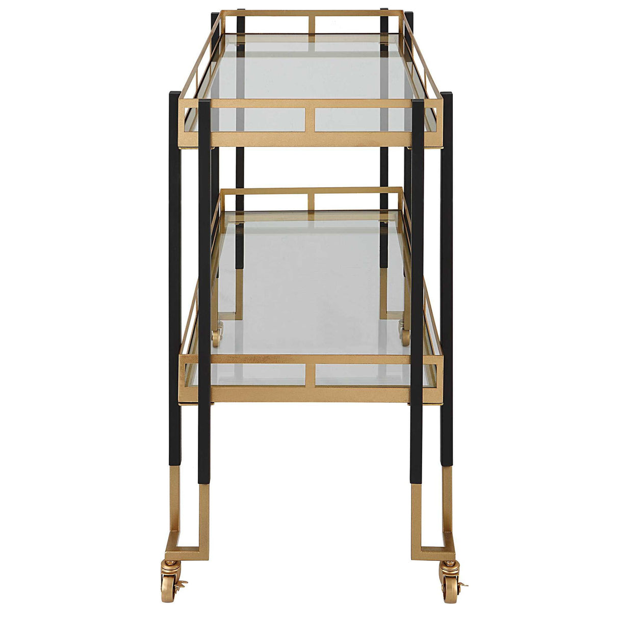 Kentmore - Modern Bar Cart - Gold