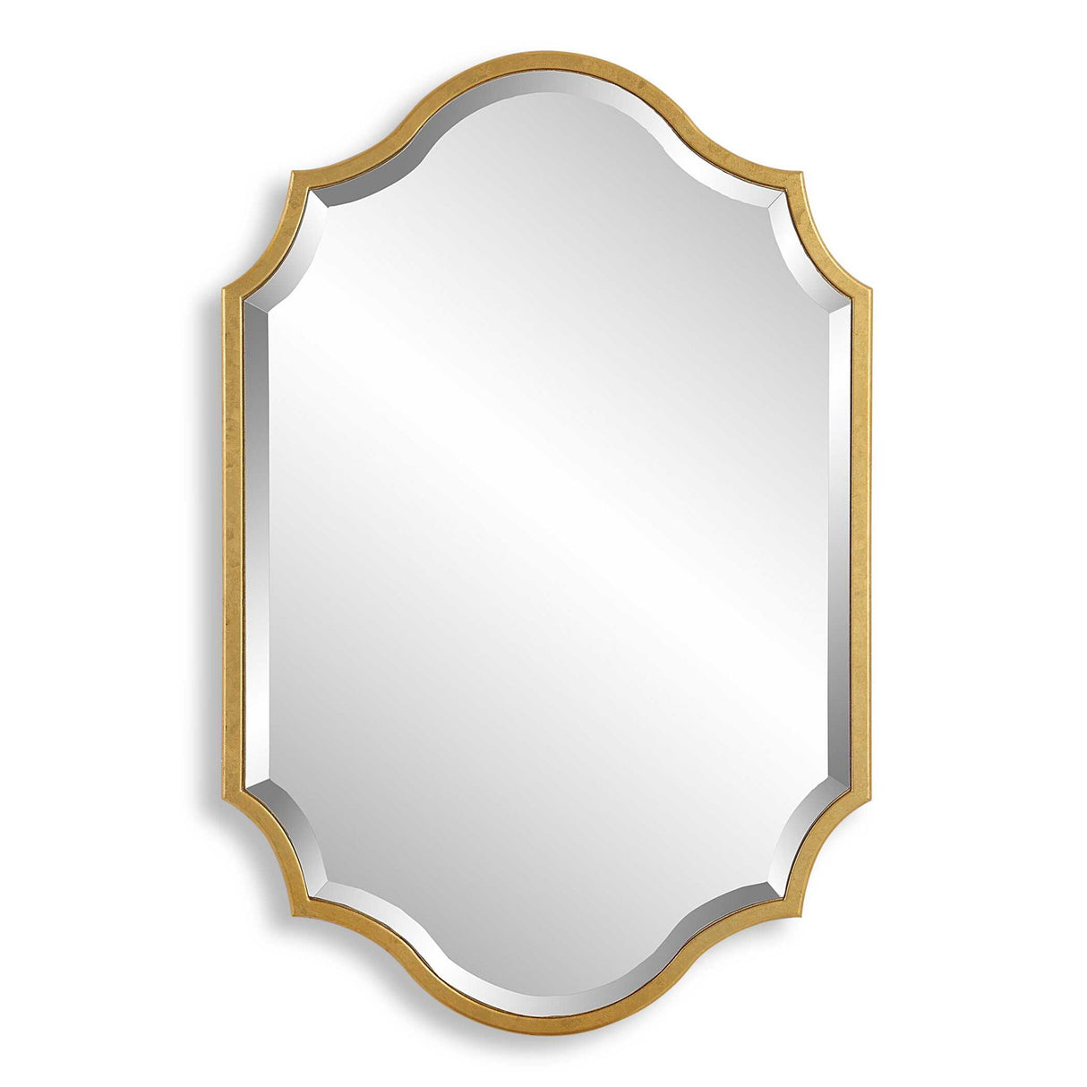Mirror With Elegant Curves And Arches - Gold Leaf