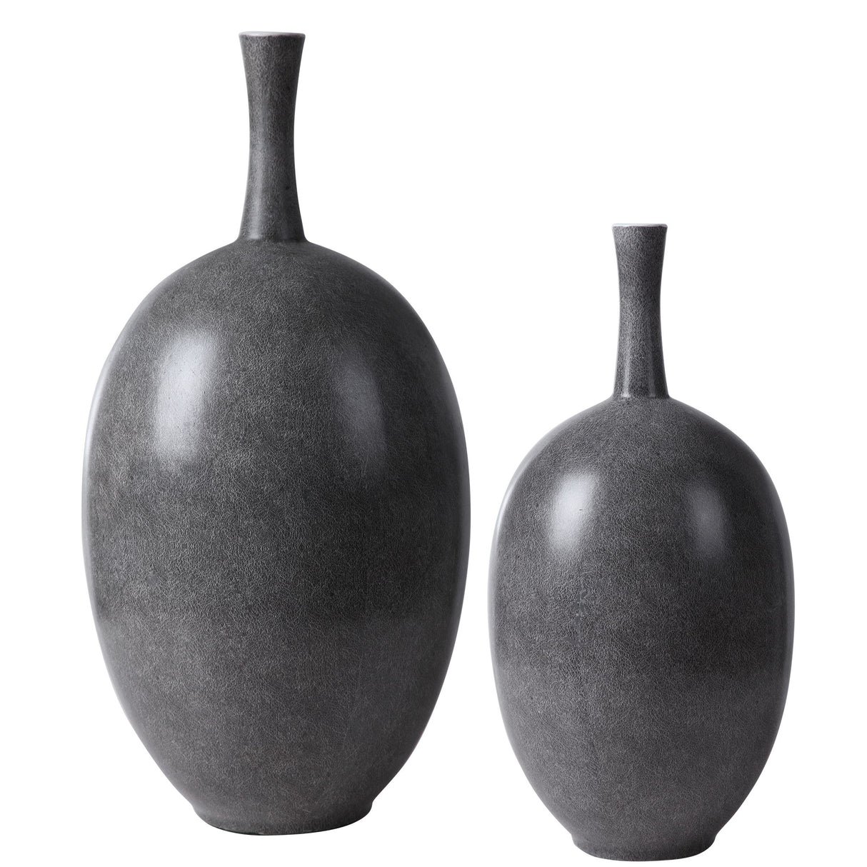 Riordan - Modern Vases, Set Of 2 - Black