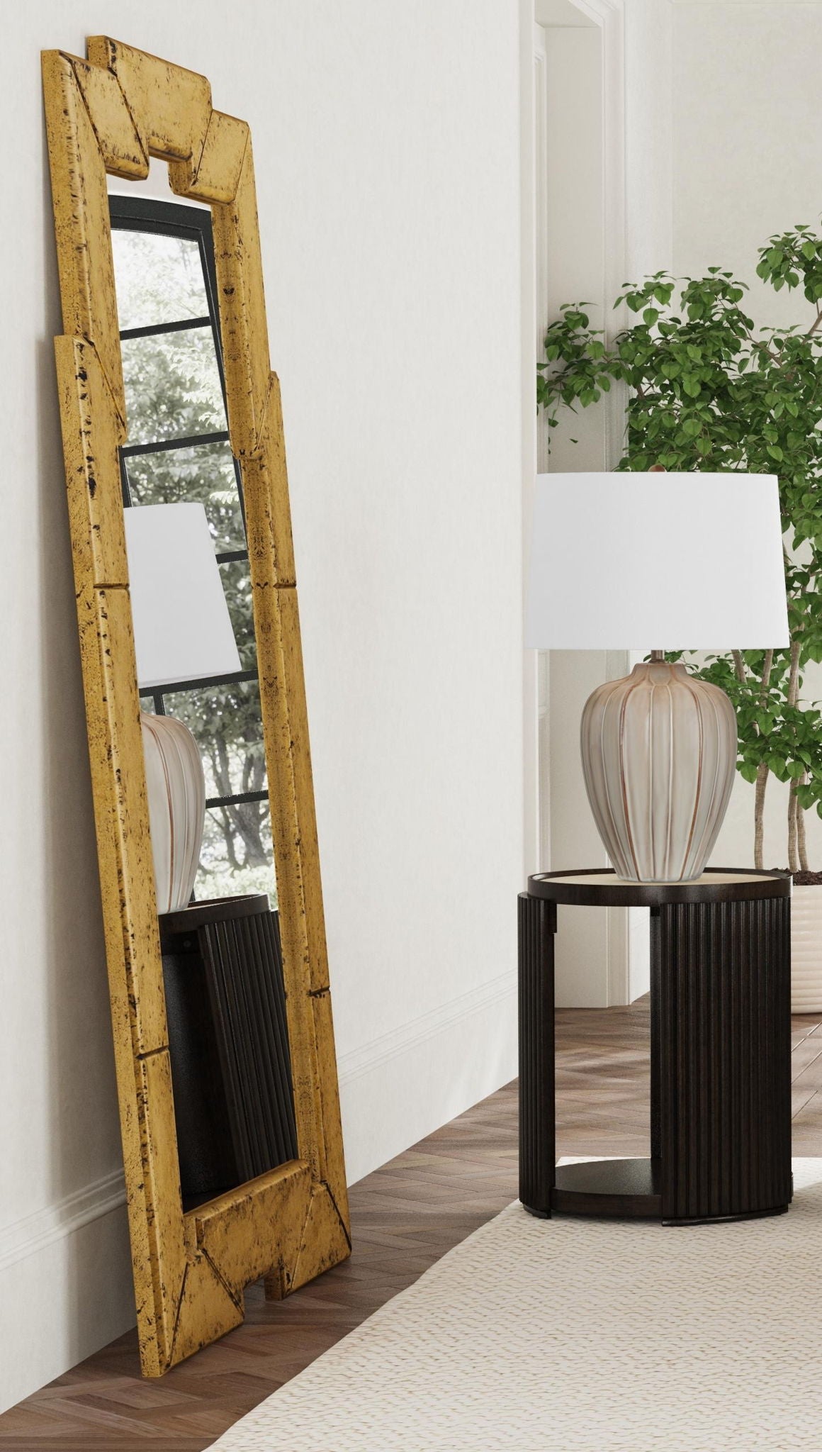 Metouro - Floor Mirror - Ant Gold Gilt