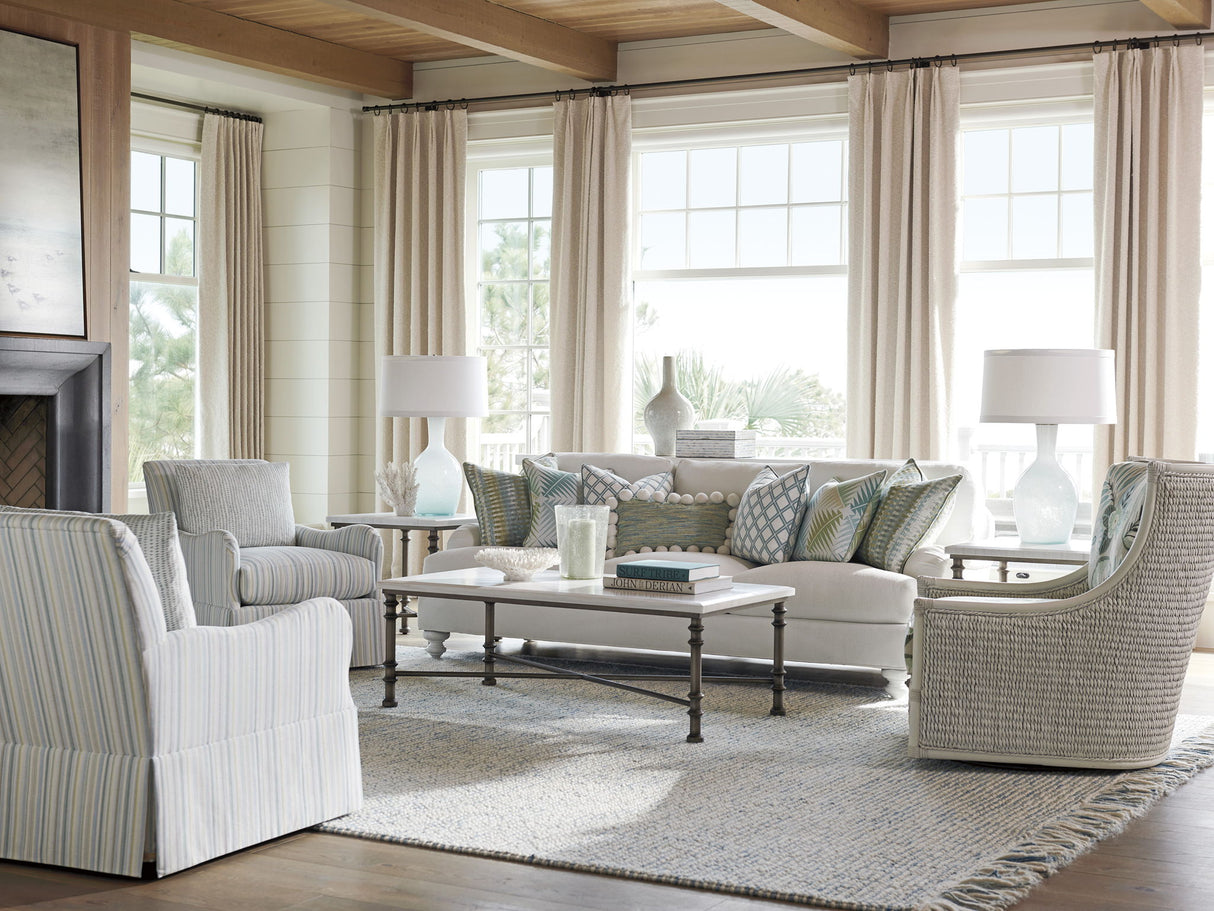 Ocean Breeze - Flagler Rectangular Marble Top Table