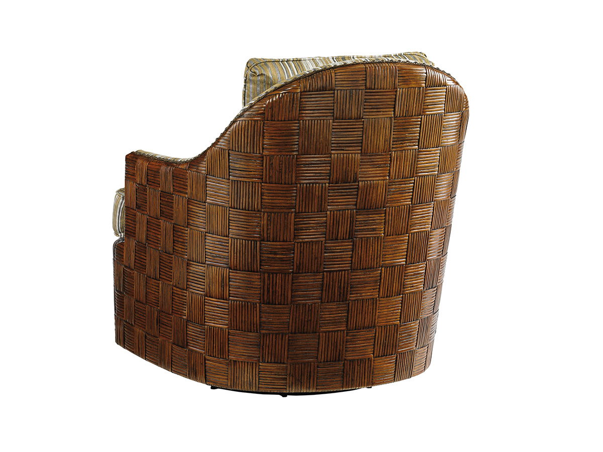 Island Fusion - Nagano Swivel Chair - Dark Brown / Beige