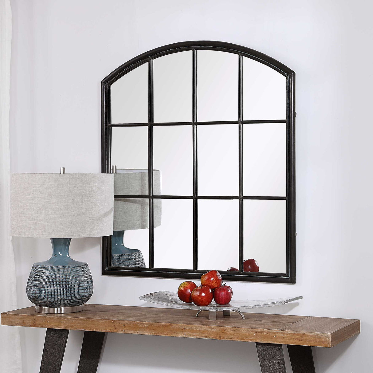 Lyda - Arch Mirror - Aged Black