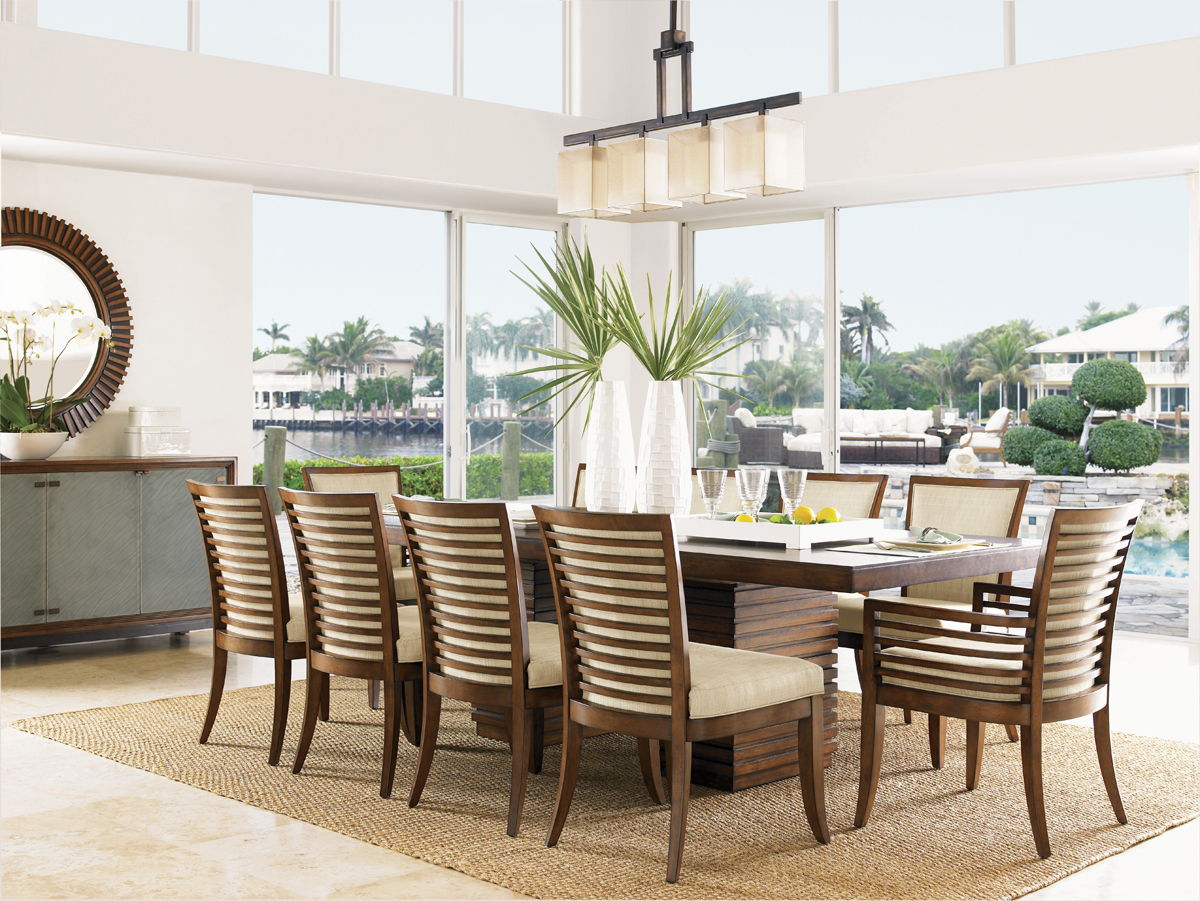 Ocean Club - Peninsula Dining Table - Dark Brown