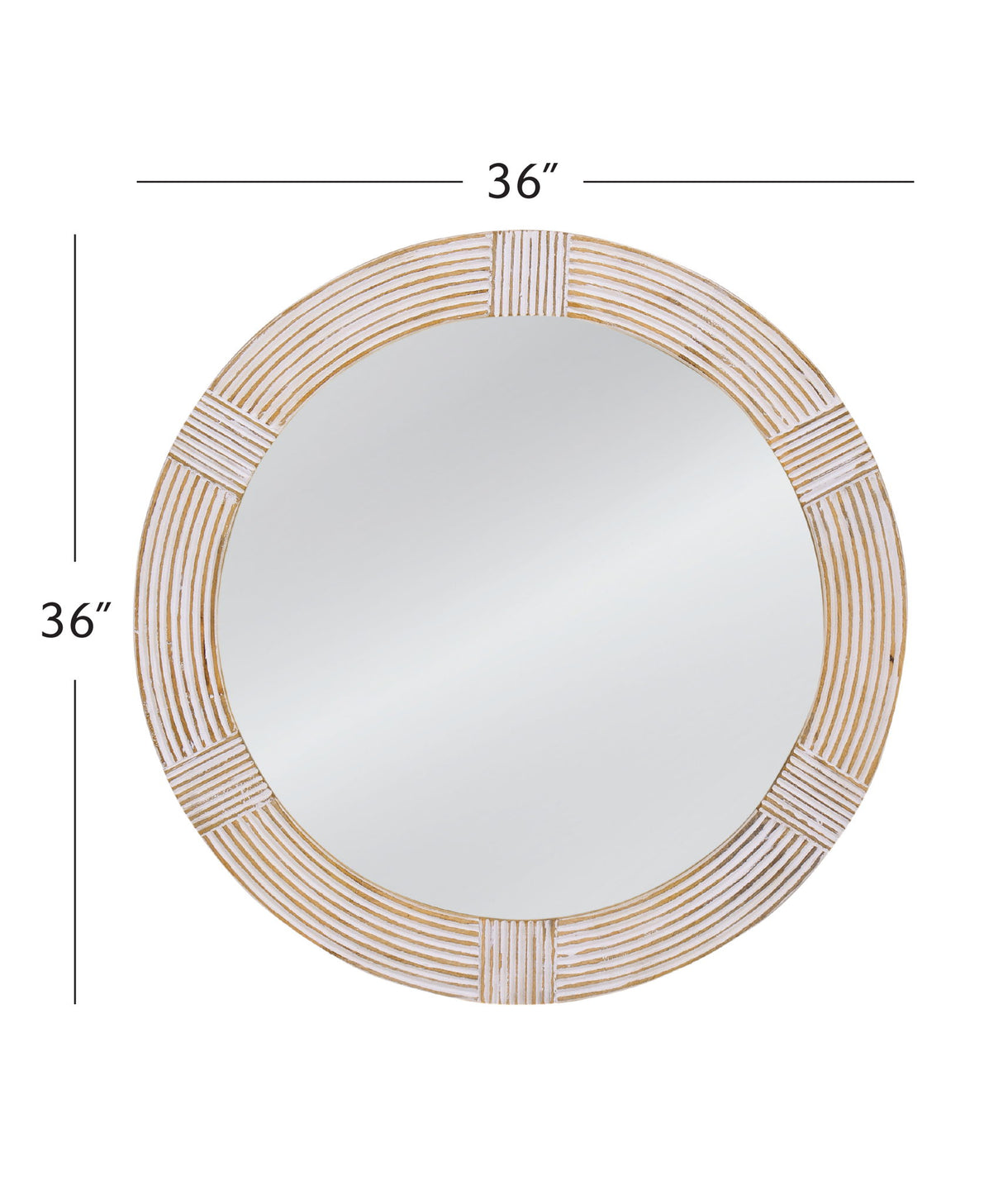 Brockton - Wall Mirror - White Wash
