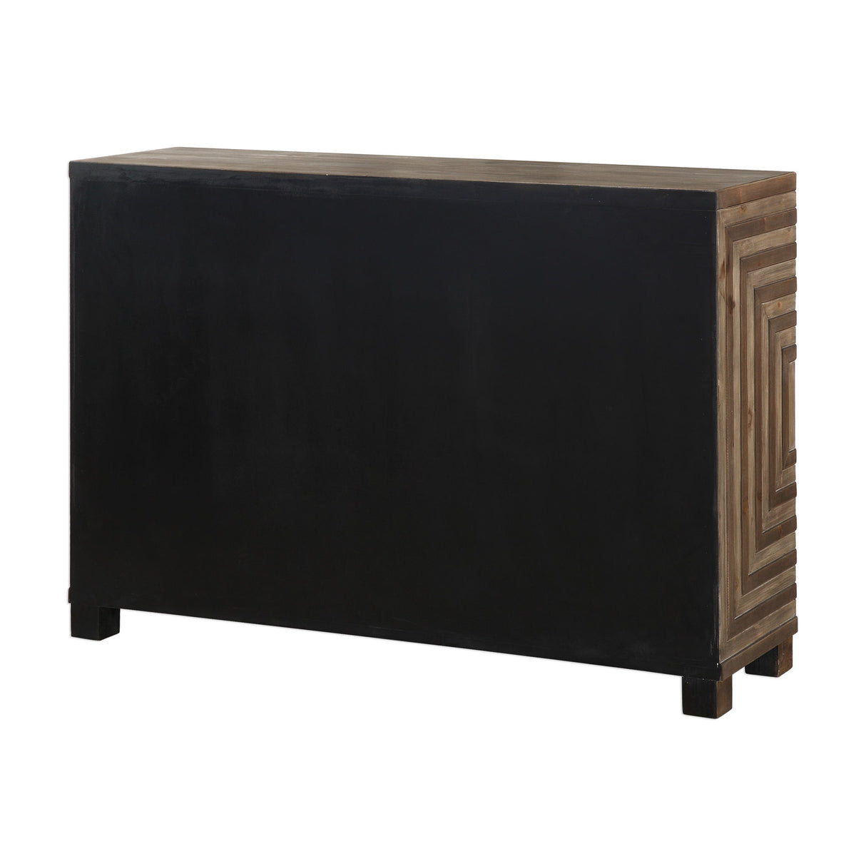Layton - Geometric Console Cabinet - Light Brown