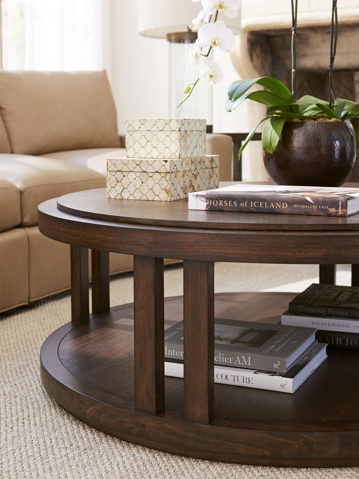 Silverado - Stinson Round Cocktail Table - Dark Brown