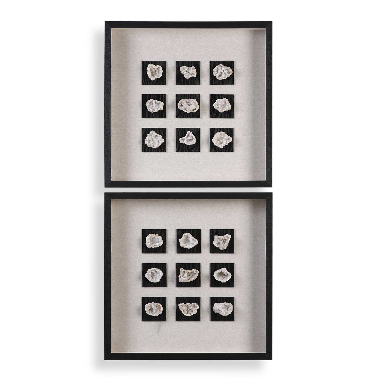 Geode - Linen Shadow Box - Black