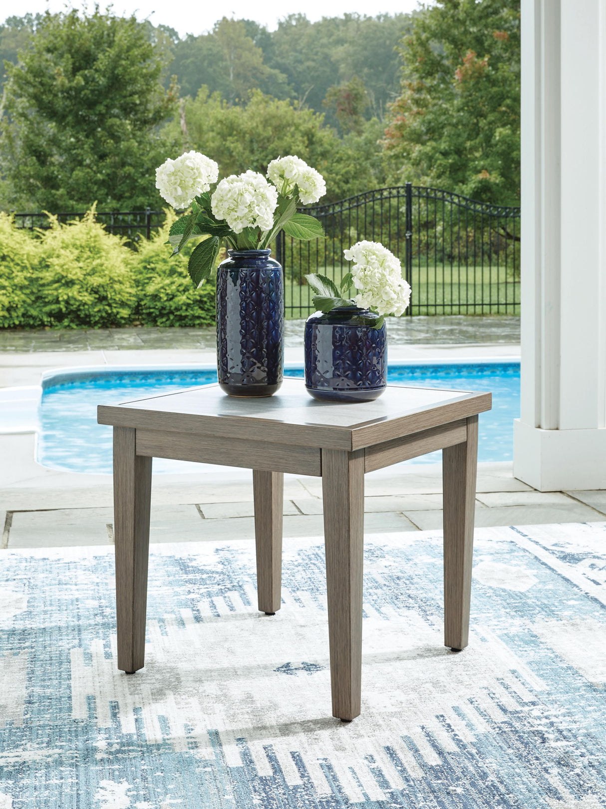 Rainier Ranch - Square End Table - Brown / Beige