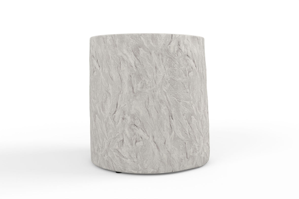 Bazaar - Antique Round End Table - Beige