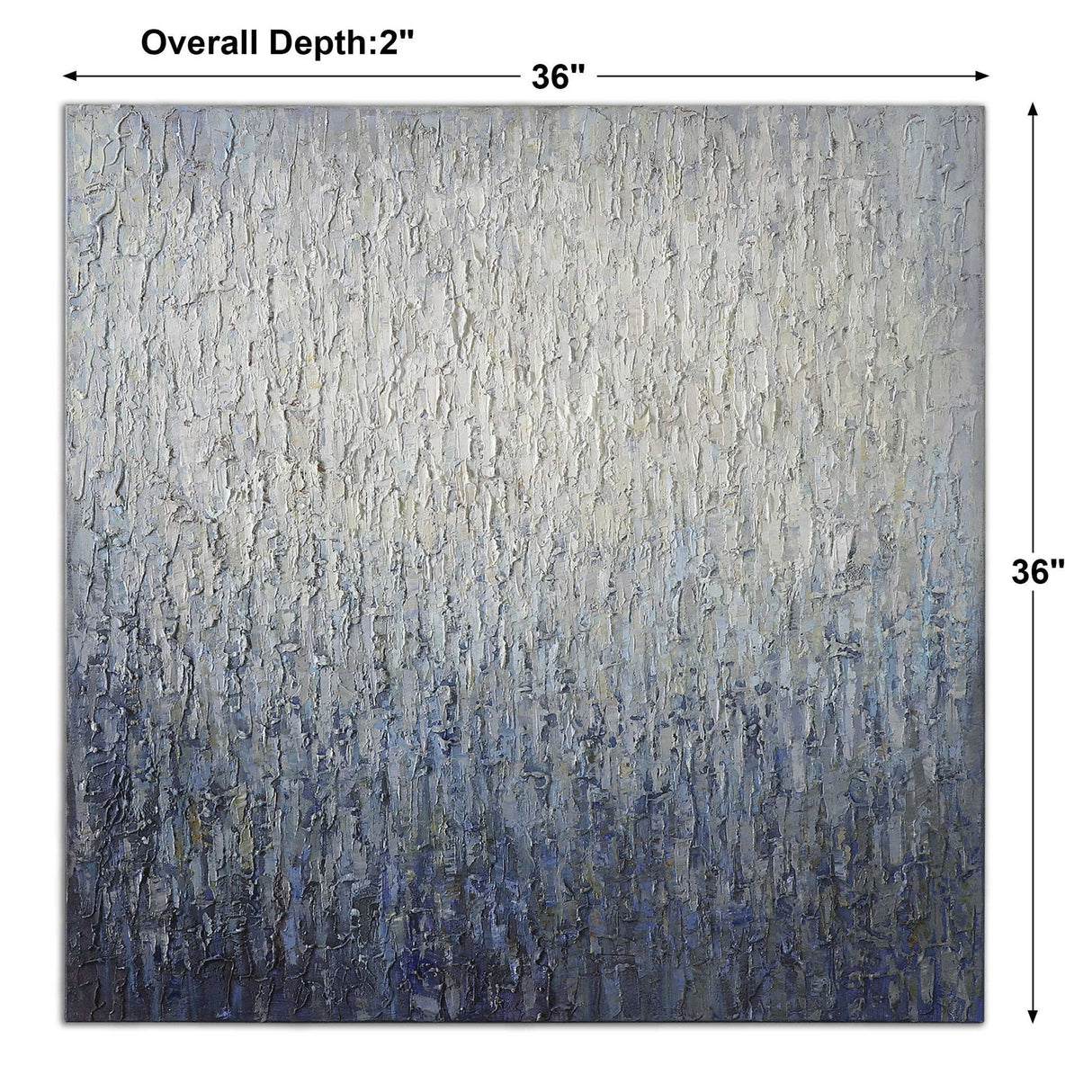 Outside The Window - Hand Painted Art - Gray, Dark