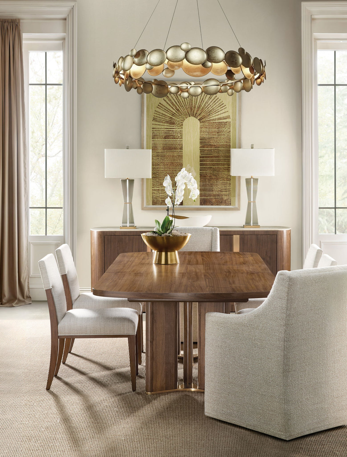 Eleana - Castered Arm Chair - Beige