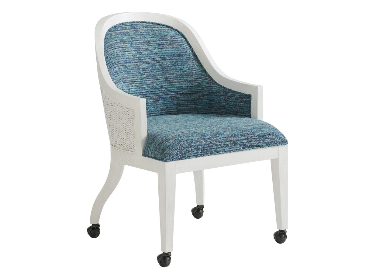 Ocean Breeze - Bayview Arm Chair With Casters - Blue