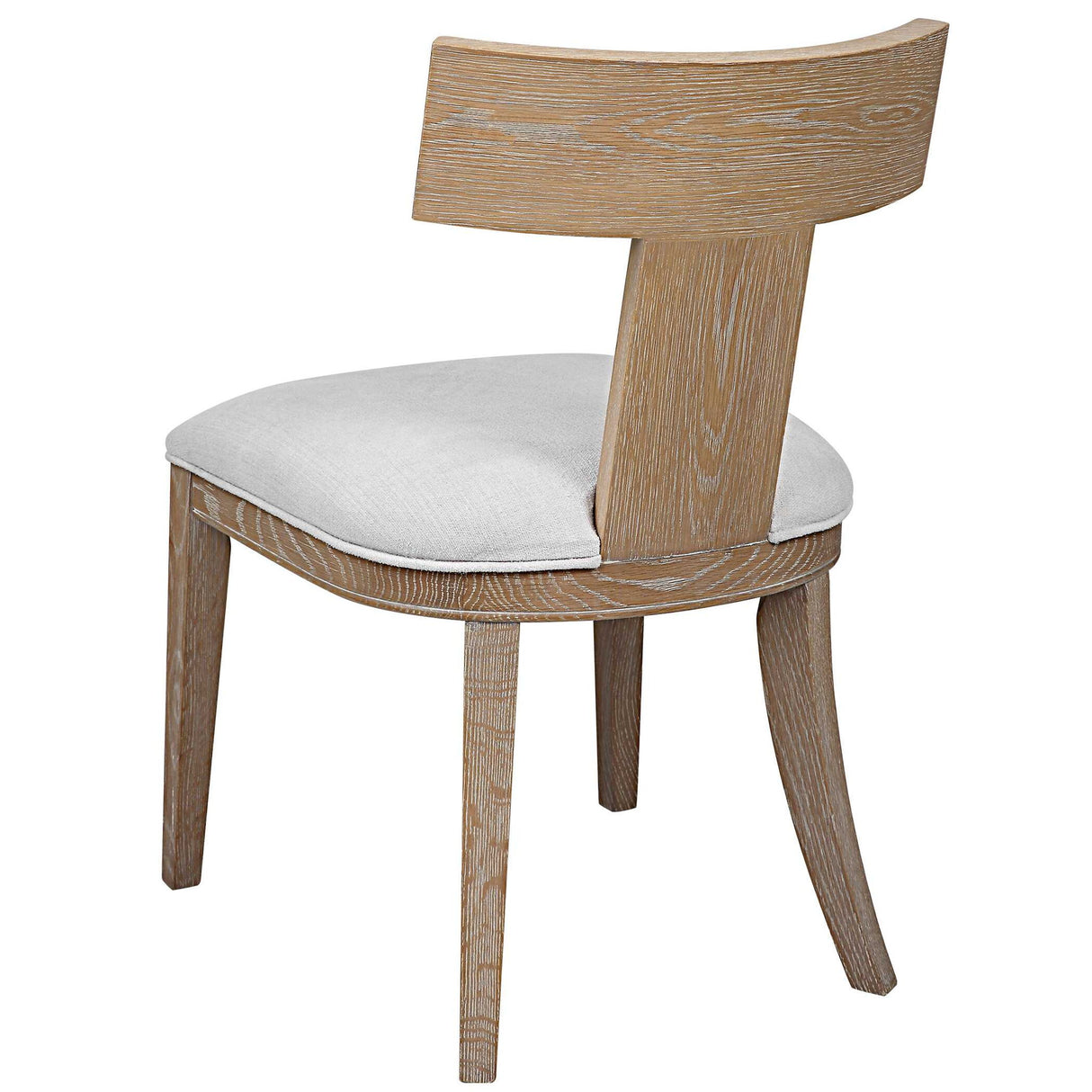 Idris - Armless Chair Natural - White & Light Brown