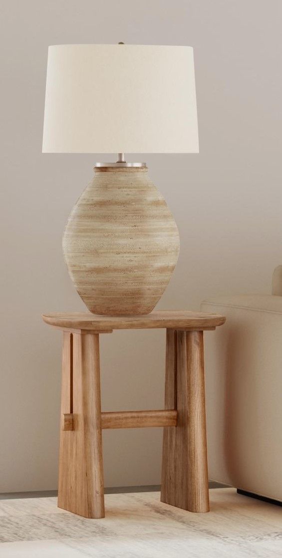 Fraser - Table Lamp - Distressed Cream