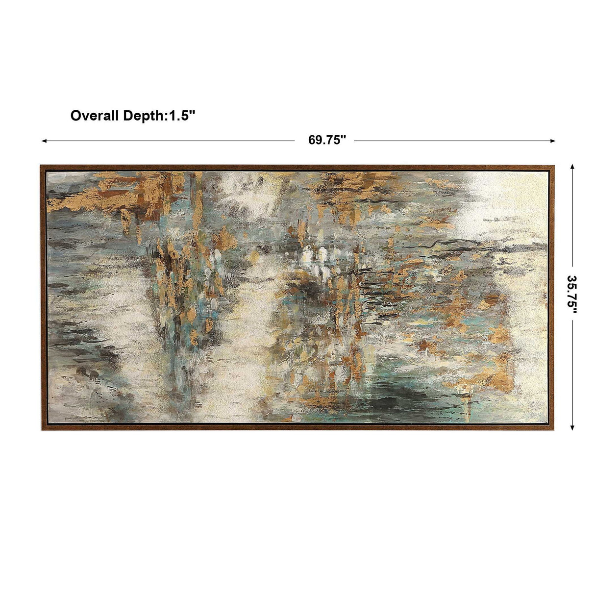 Behind The Falls - Abstract Art - Beige