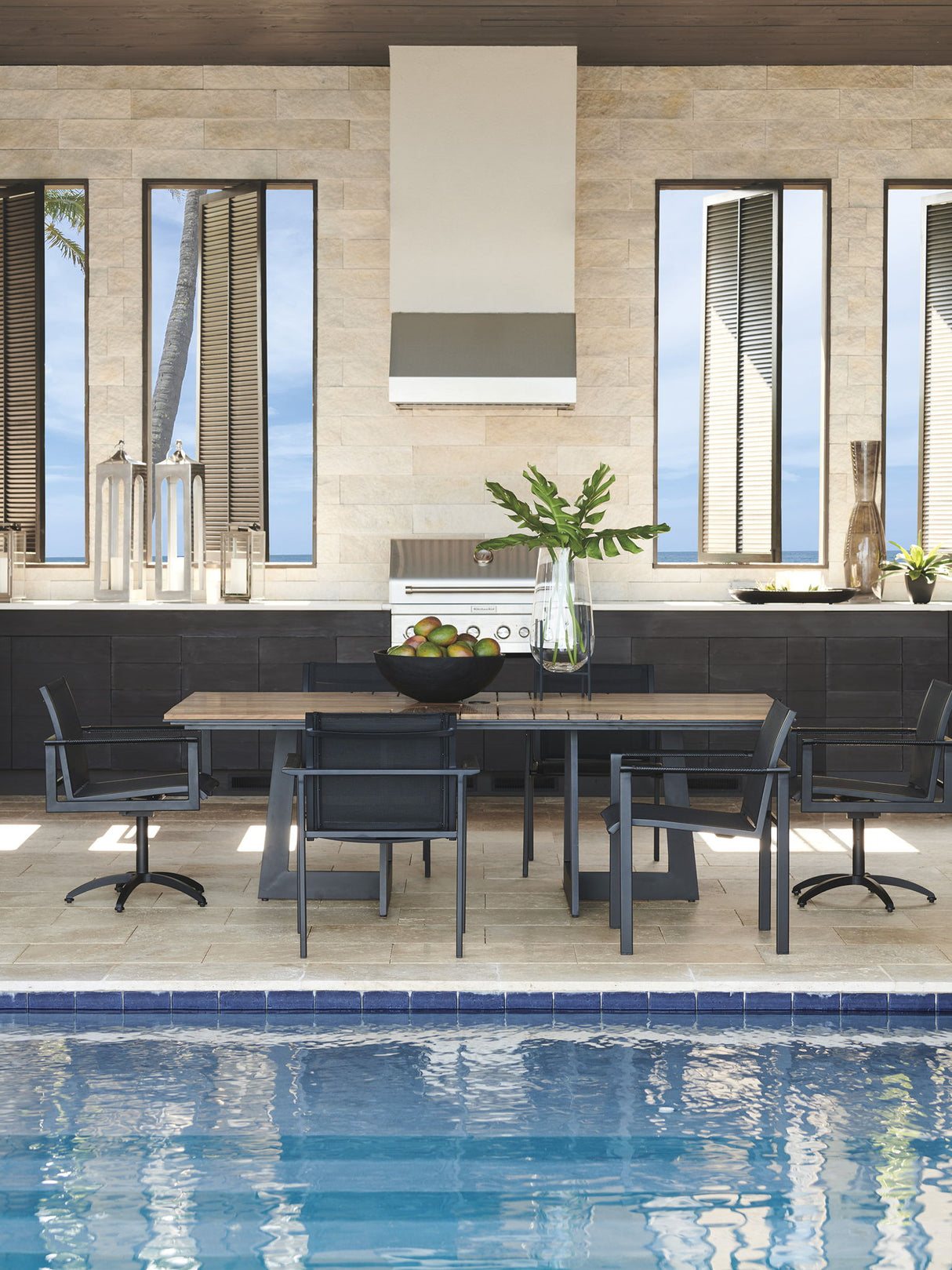 South Beach - Rectangular Dining Table - Dark Gray