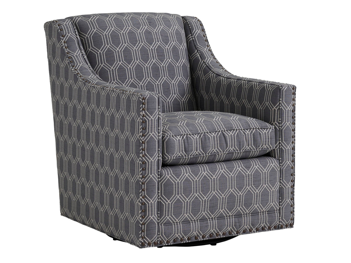 Lexington Upholstery - Barrier Swivel Chair - Dark Gray