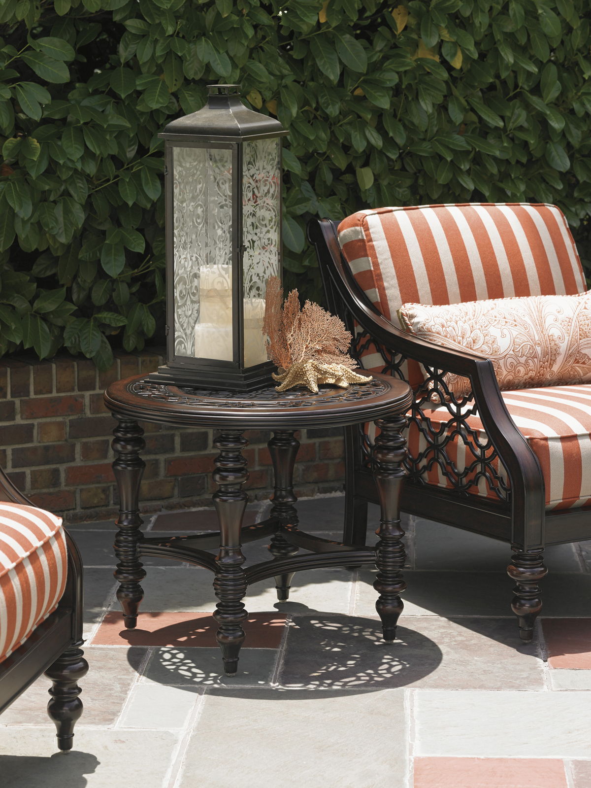 Royal Kahala Black Sands - Round End Table - Dark Brown