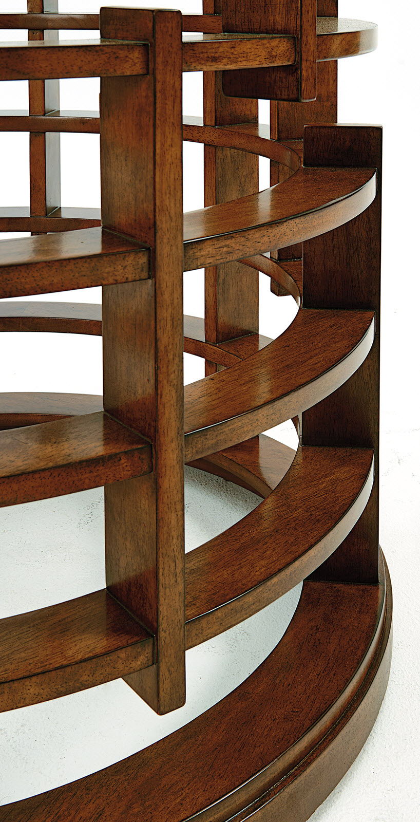 Island Fusion - Meridien Round Dining Table With Wooden Top - Dark Brown