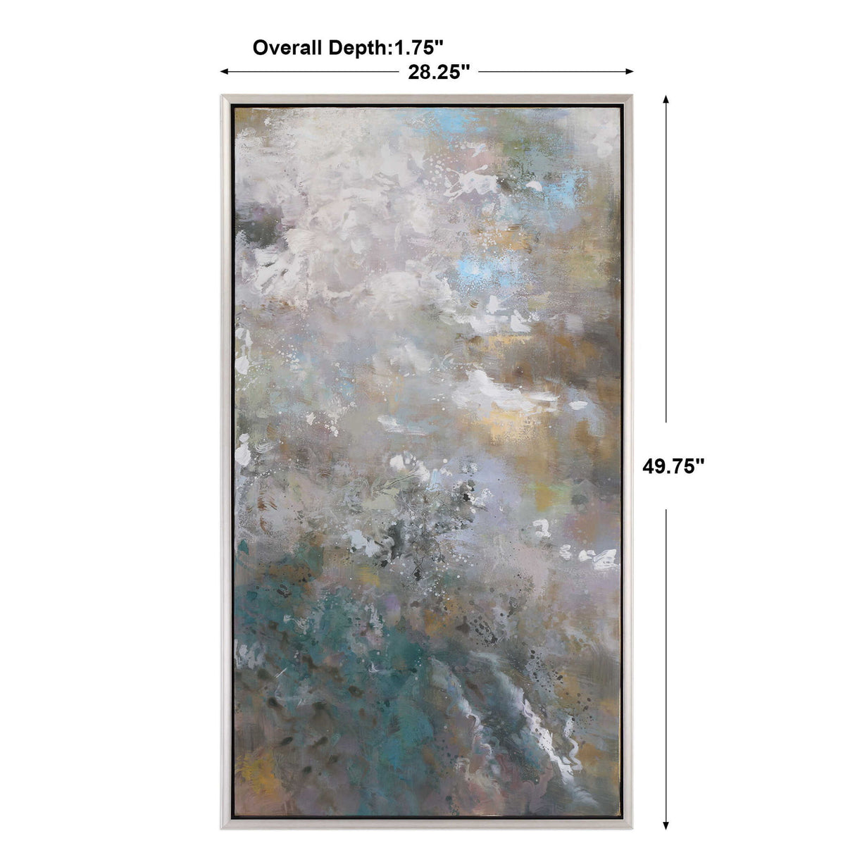 Roaring Thunder - Modern Art - Gray, Dark