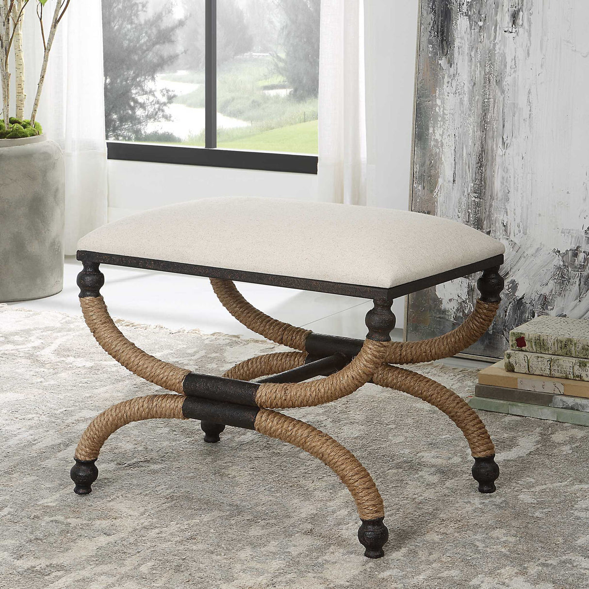 Icaria - Upholstered Small Bench