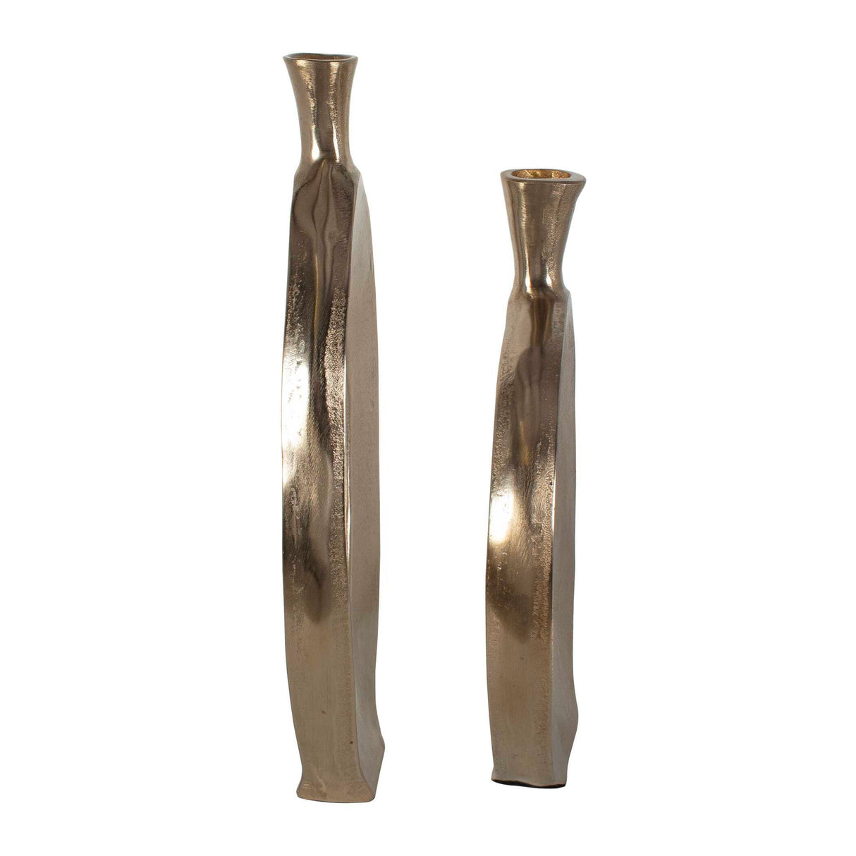 Kyler - Textured Vases Set Of 2 - Bronze