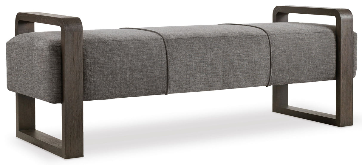 Curata - Upholstered Bench - Dark Gray