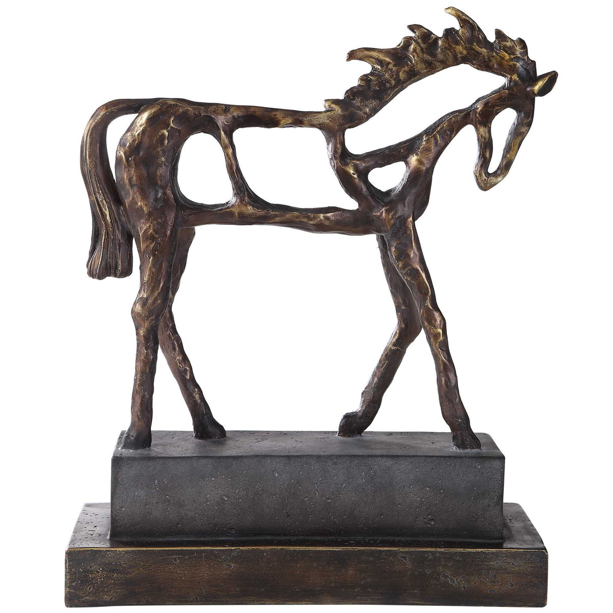 Titan Horse - Sculpture - Brown, Dark