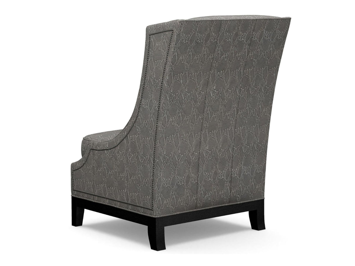 Lexington Leather - Ava Leather Wing Chair - Dark Gray