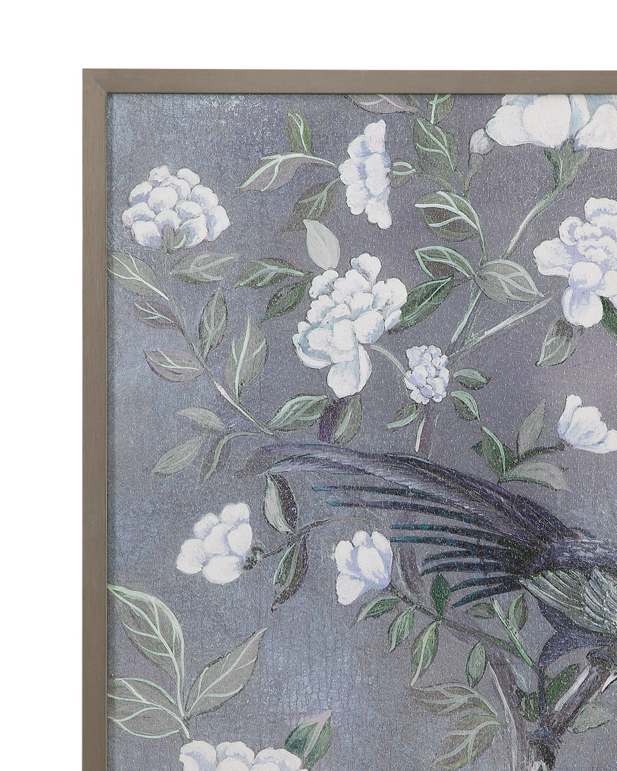Birds & Blooms II Framed Print - Dark Gray