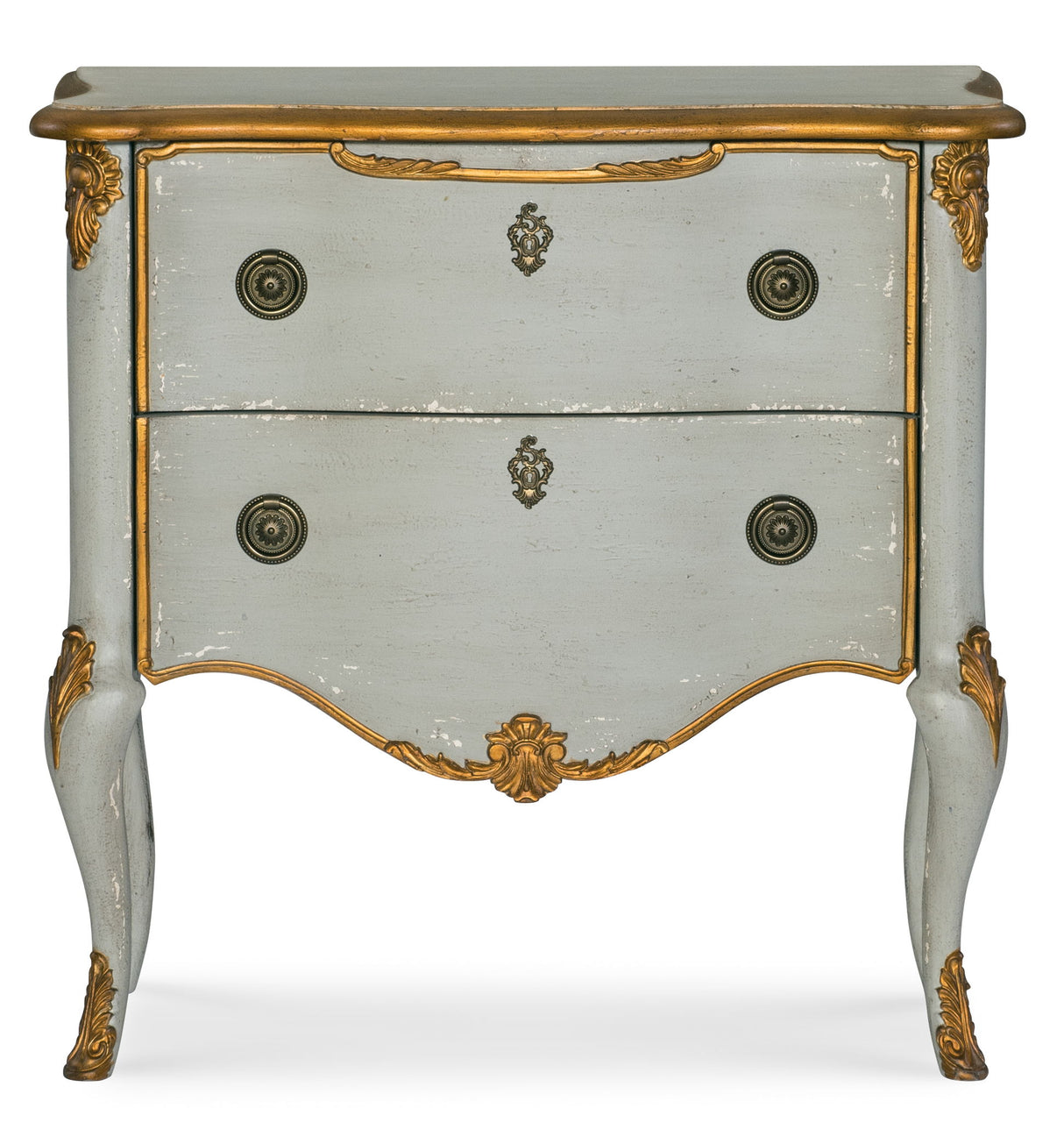 Melange - French 2-Drawer Chest - Pearl Silver