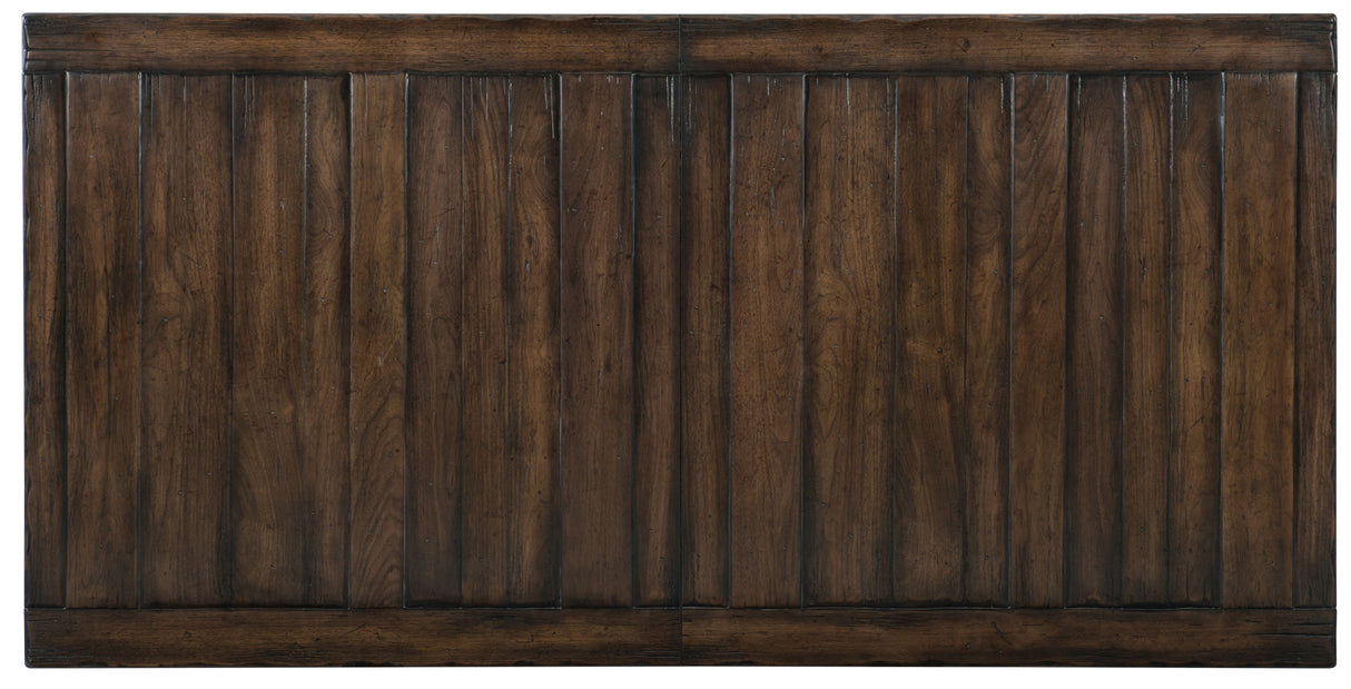 American Life - Roslyn County Trestle Dining Table With Leaves - Dark Brown