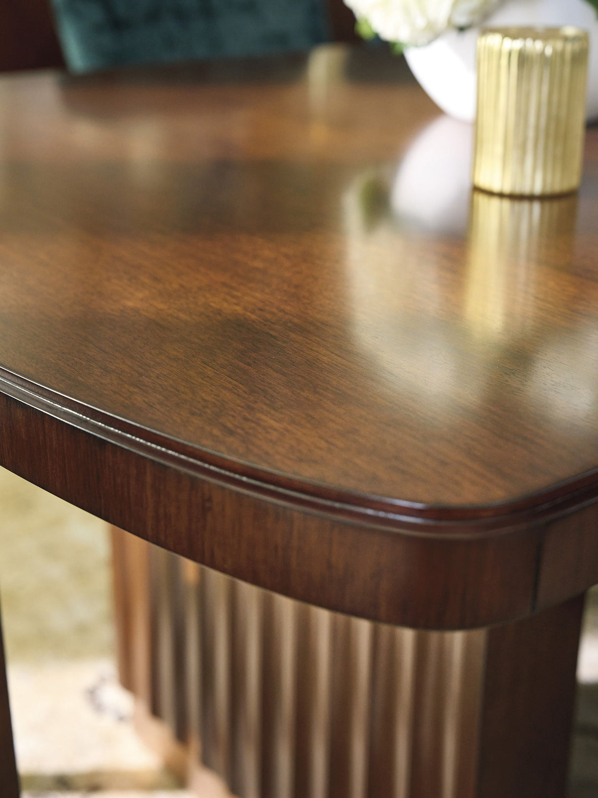 Rendezvous - Portman Double Pedestal Dining Table - Dark Brown