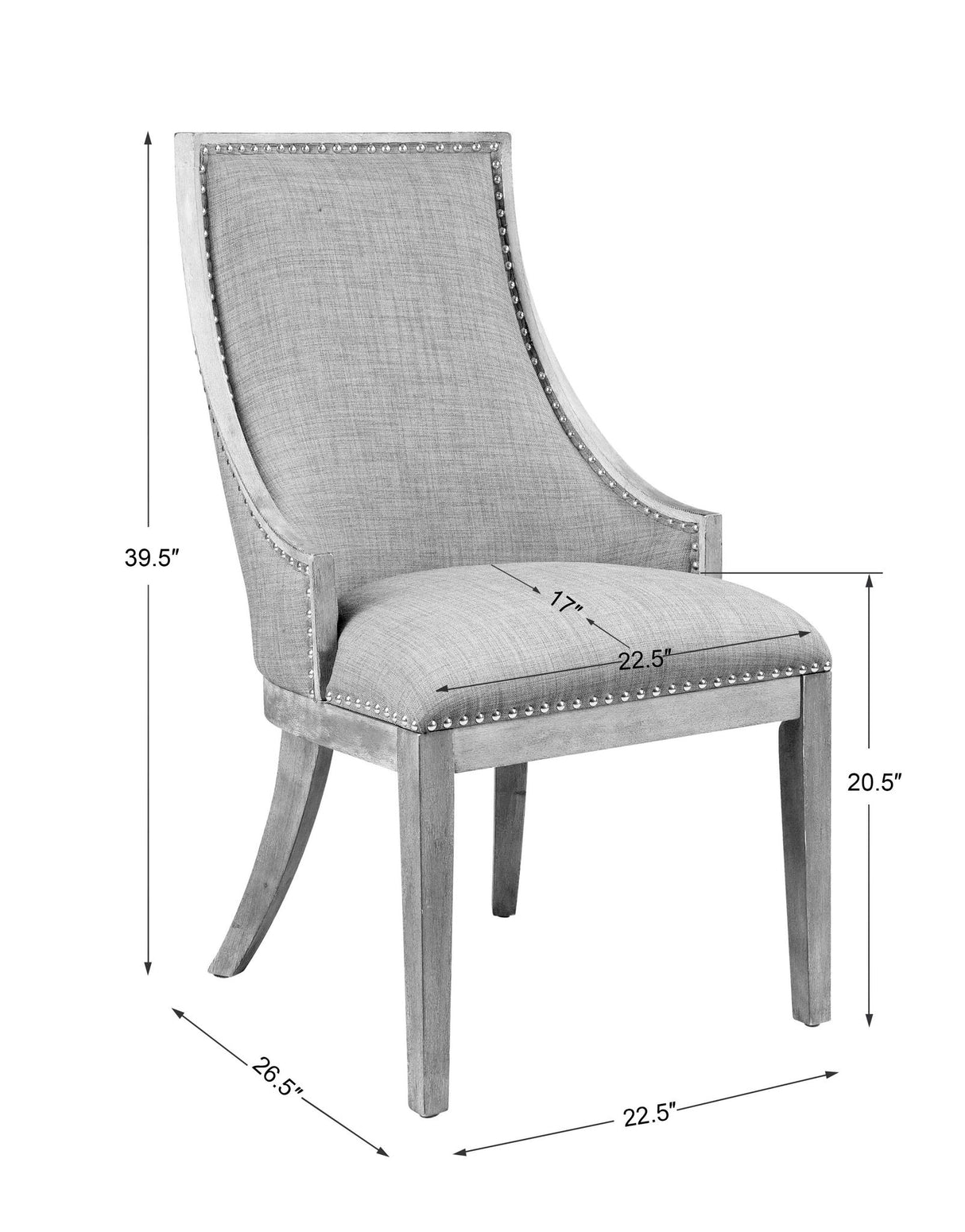 Aidrian - Accent Chair - Charcoal Gray