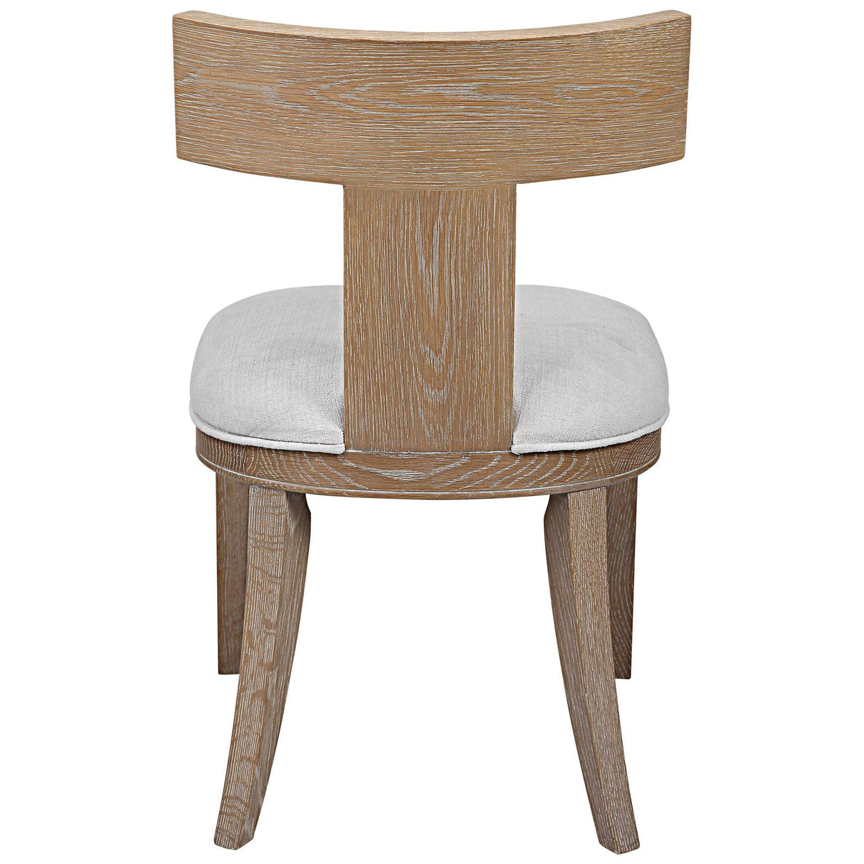 Idris - Armless Chair Natural - White & Light Brown