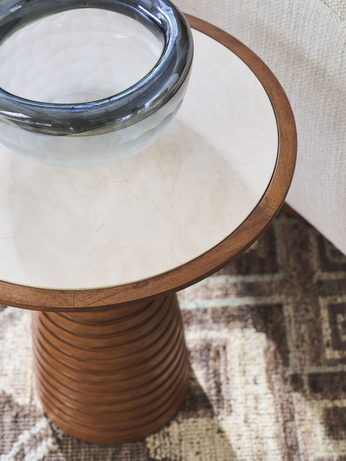 La Costa - Ortega Accent Table - Dark Brown / Beige