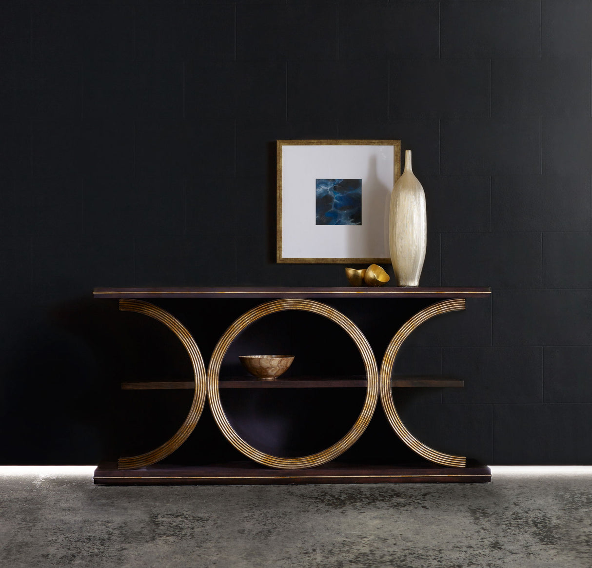 Melange - Presidio Console Table - Dark Brown