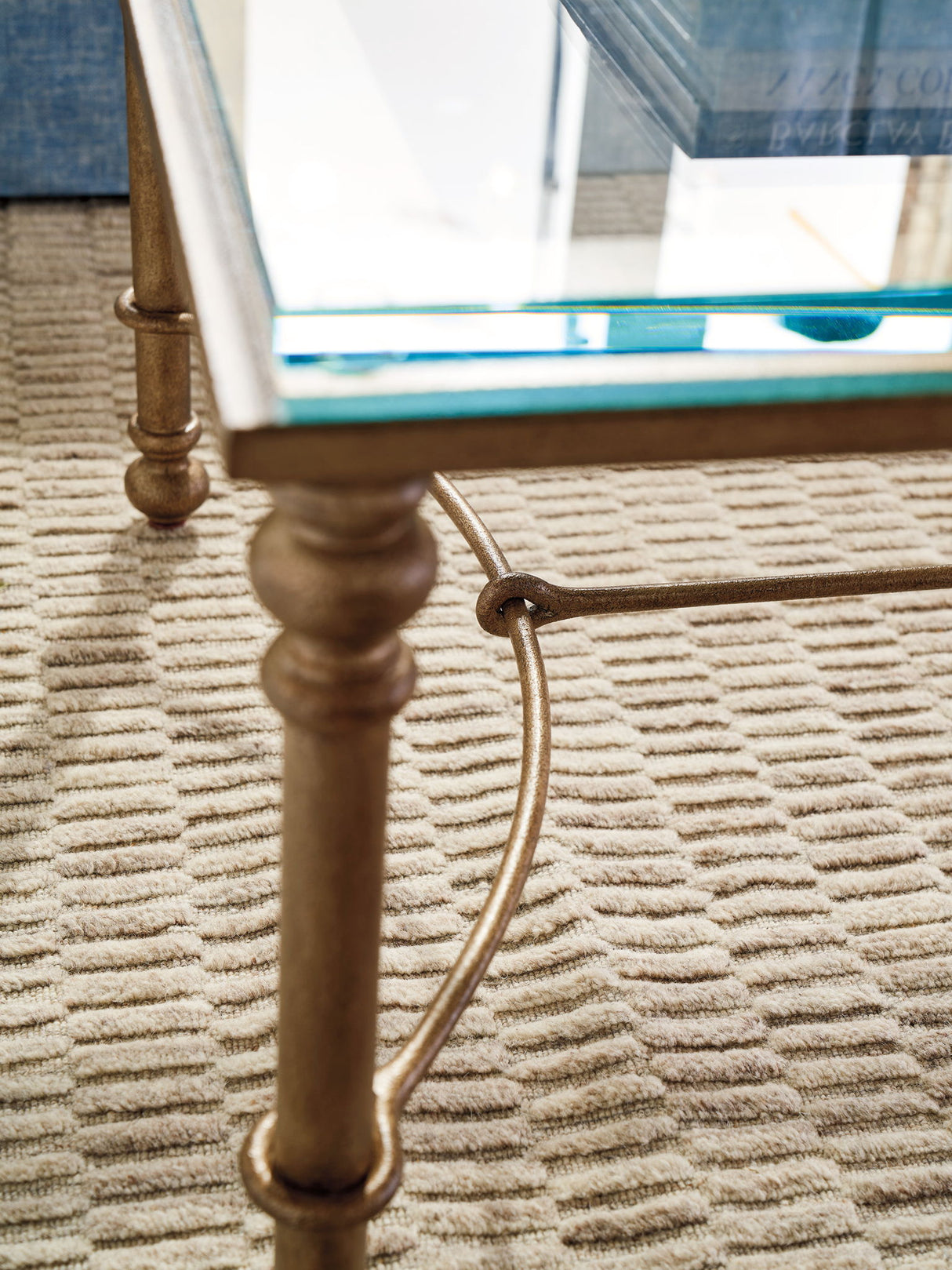 Laguna - Bluff Metal And Glass Table