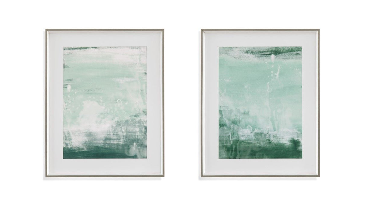 Coastal Patina I Framed Print - Green