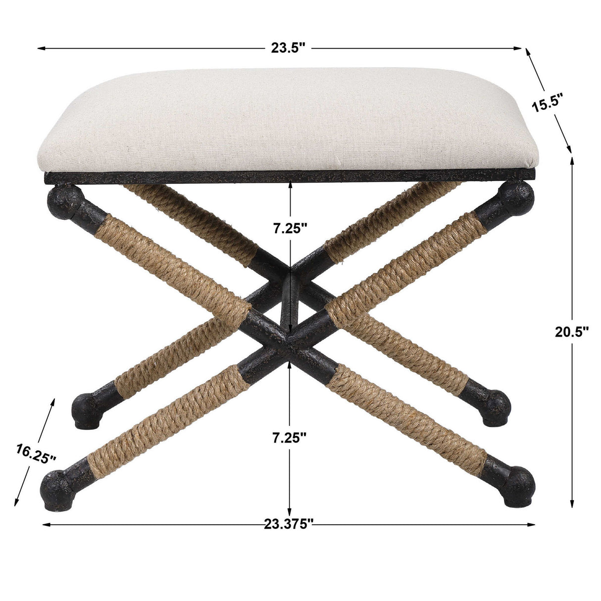 Firth - Small Bench - White