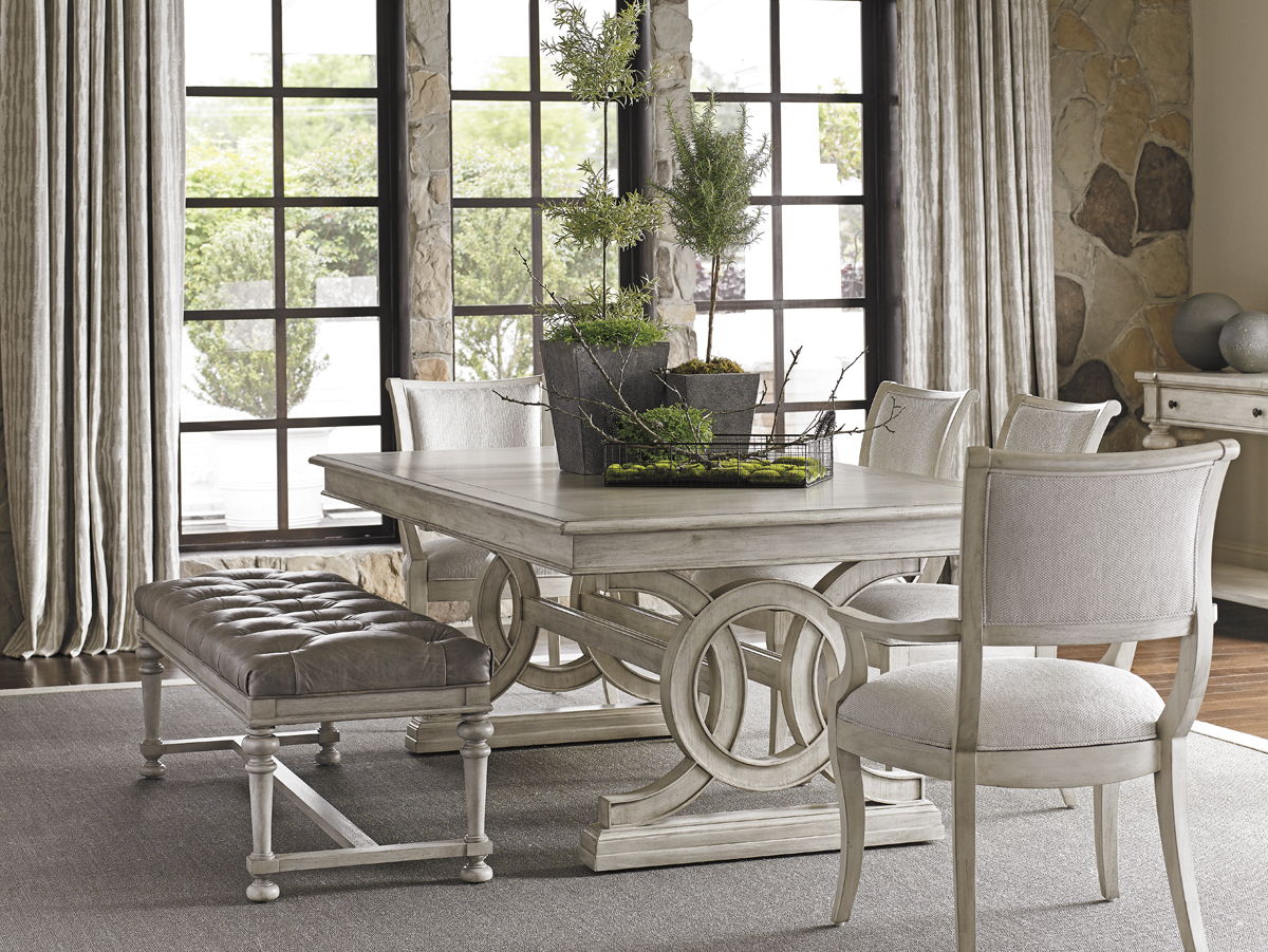 Oyster Bay - Montauk Rectangular Dining Table - Pearl Silver