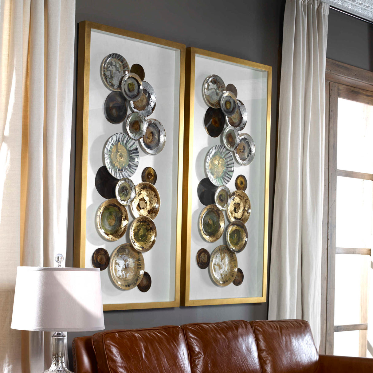 Myla - Antique Plate Shadow Box - Brown, Dark